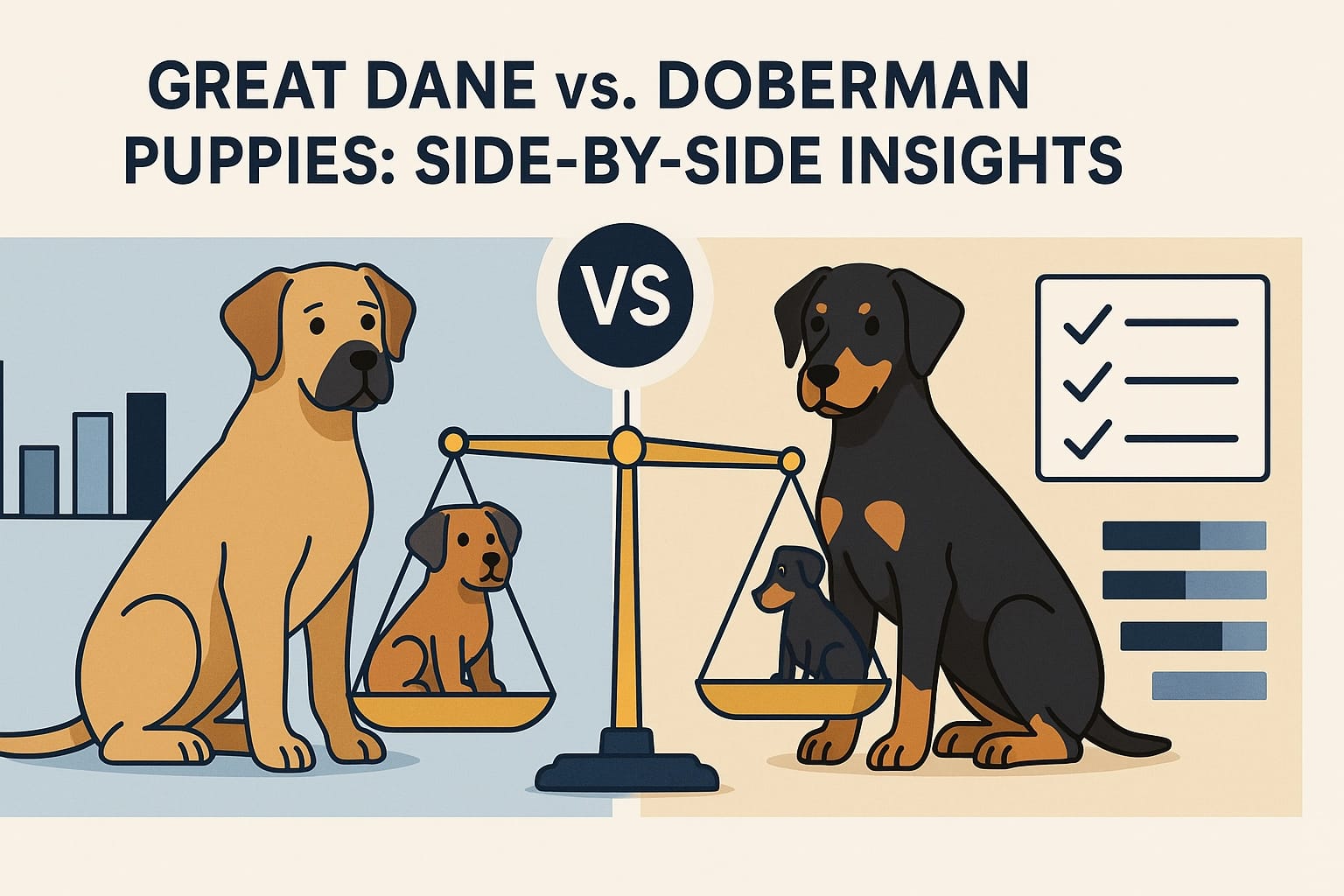 Great Dane vs. Doberman Puppies: Side-by-Side Insights