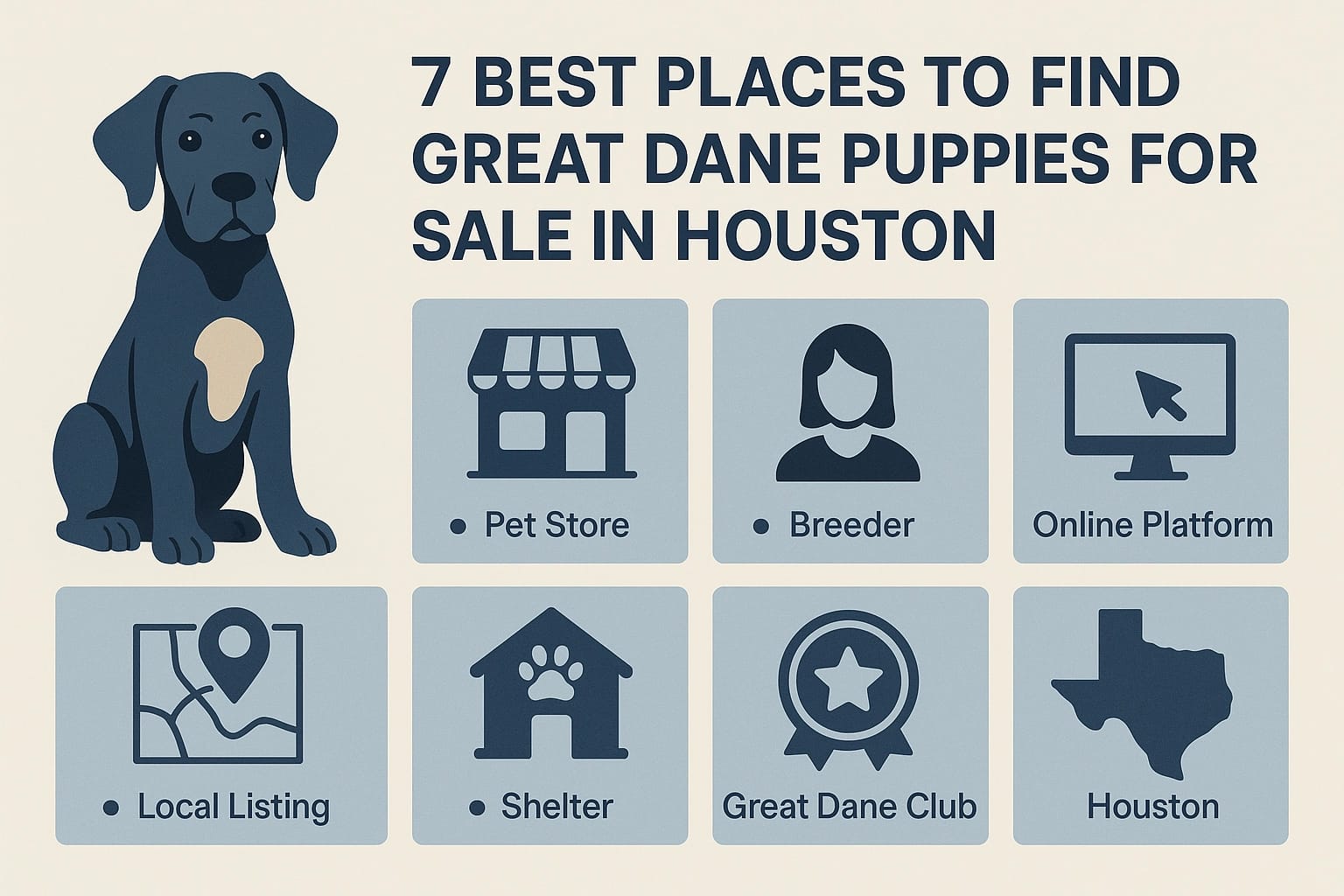 7 Best Places to Find Great Dane Puppies for Sale in Houston